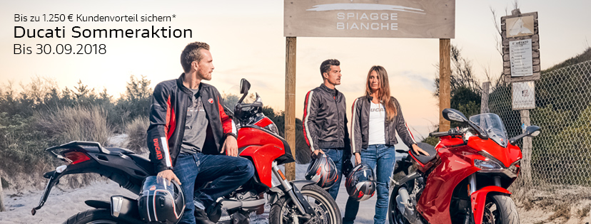 Ducati Sommeraktion bis zum 30.09.2018