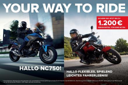 Your way to ride! Hallo Honda NC750!