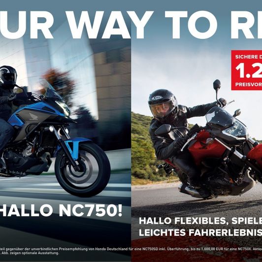 Your way to ride! Hallo Honda NC750!