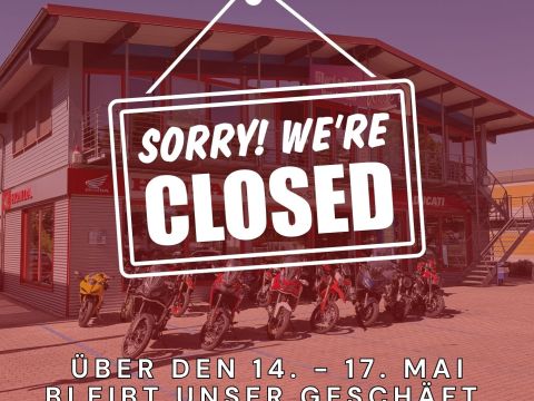Betriebsurlaub vom 14. - 17.05.2026