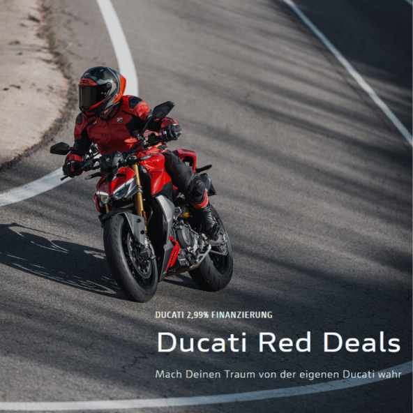 Ducati Red Deals - Jetzt mit 2,99 % Sonderfinanzierung