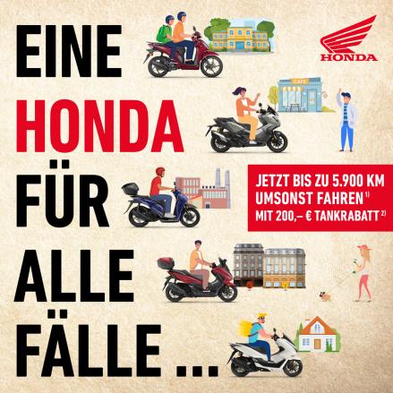 Clever durch den Alltag – Sichere dir jetzt deinen Honda Tankrabatt.