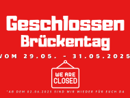 Brückentag 29.05. - 31.05.2025