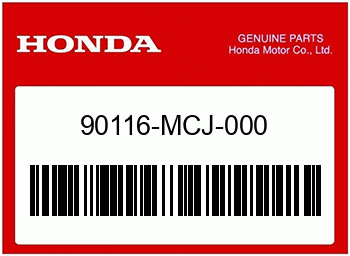 Honda SCHRAUBE, H. VERKLEIDUNG, Honda-Teilenummer 90116MCJ000