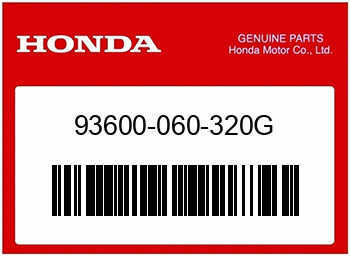 Honda FLACHKOPFSCHRAUBE 6, Honda-Teilenummer 93600060320G