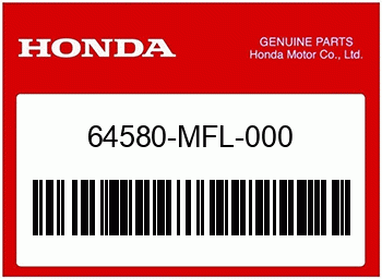 Honda INNENABDECKUNG R., OBEN, Honda-Teilenummer 64580MFL000