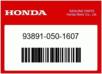 Honda SCHRAUBE MIT SCHEIBE, 5X1, Honda-Teilenummer 938910501607