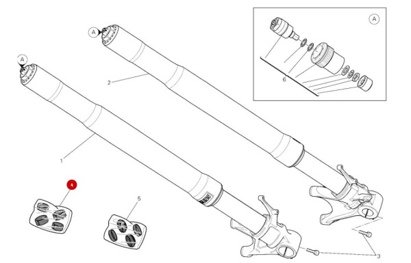 DUCATI REPARATURKIT Gabel vorne Pos.4