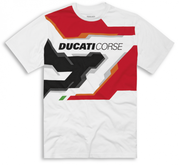 Ducati Original T-SHIRT RACING SPIRIT WEIß HERREN