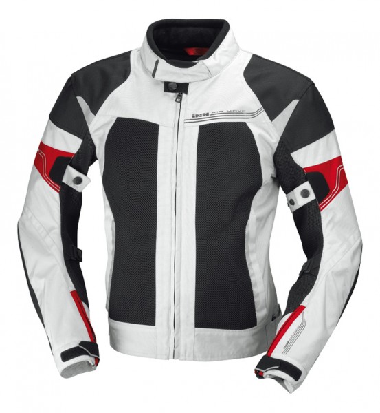 iXS-Sommerjacke Zephyros grau-schwarz-rot