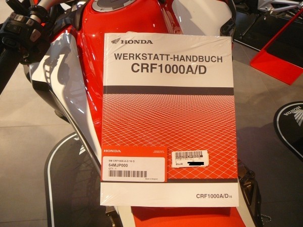 Honda Original Werkstatt-Handbuch Manual SM CRF1000 A-D AFRICA TWIN 2016