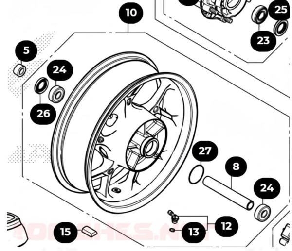 HONDA Radgruppe CMX1100 Pos.10