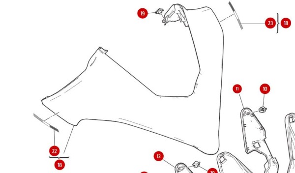 DUCATI KOPFVERKLEIDUNG Multistrada V4 Pikes Peak 2022/23