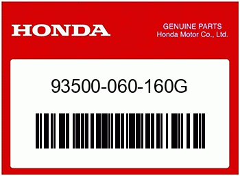Honda KEGELKOPFSCHRAUBE, 6X16, Honda-Teilenummer 93500060160G