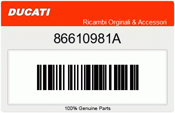 Ducati BATTERIE TEPPICH, Ducati-Teilenummer 86610981A