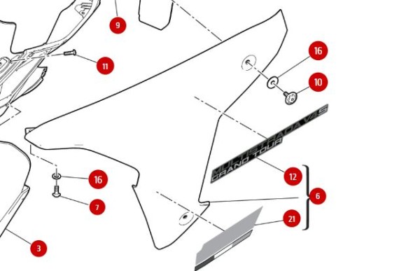 DUCATI Multistrada V4 GT Seitenverkleidung links