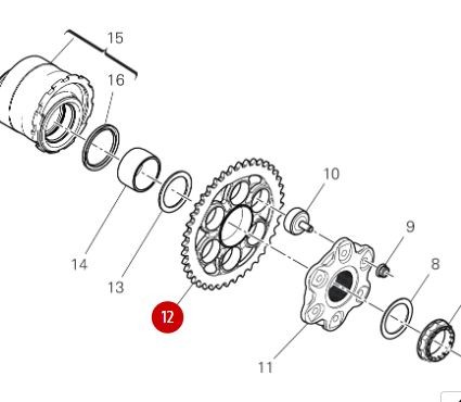 DUCATI ZAHNKETTENRAD Z45 Pos.12