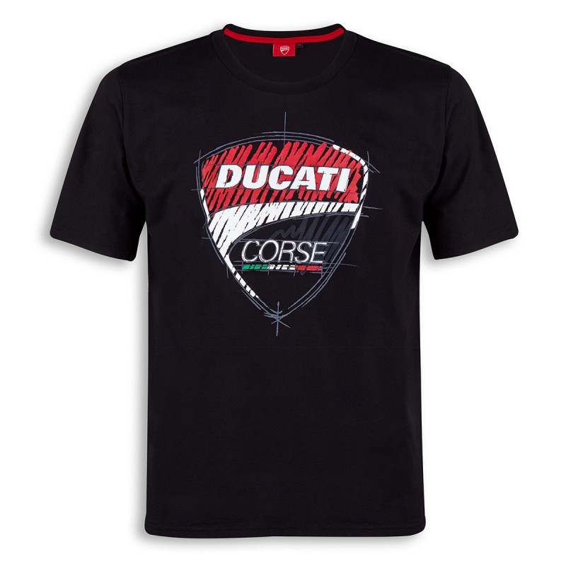 DUCATI Ducatiana 2 kurzarm T-Shirt ROT weiß NEU !!