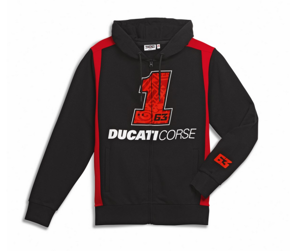 Ducati Original PB#1 BLACK ZIP-Hoody Sweatshirt