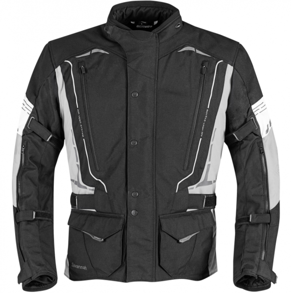 Germot Motorrad TEXTILJACKE SAVANNAH Schwarz/Hellgrau