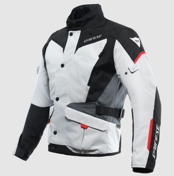 Dainese TEMPEST 3 D-DRY JACKE Hellgrau/schwarz/rot