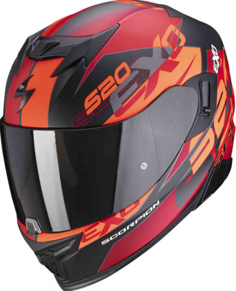 Scorpion EXO-520 AIR COVER Matt Schwarz-Rot Integralhelm