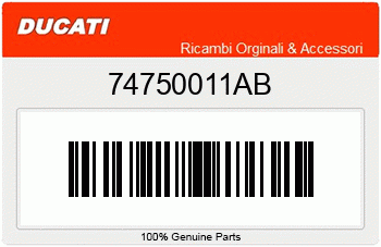 Ducati MUTTER LINKS GEWINDE M6, Ducati-Teilenummer 74750011AB