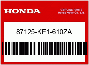 Honda ZETTEL, V. BLENDE *TYPEA, Honda-Teilenummer 87125KE1610ZA