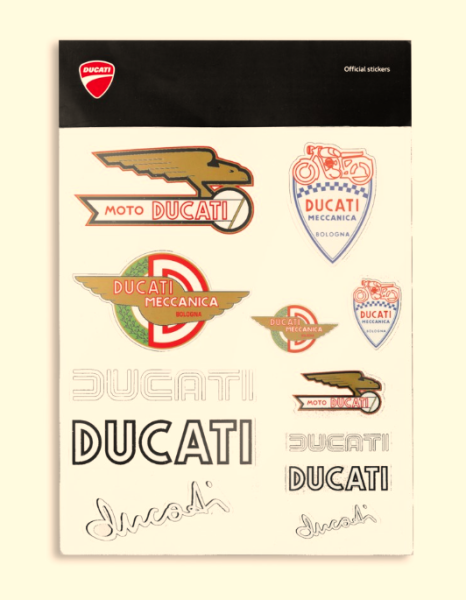 Ducati Aufkleber im Heritage Design
