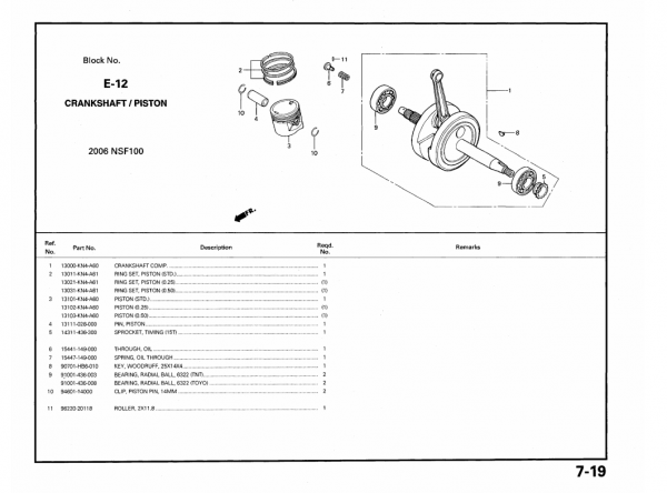Honda SICHERUNG, KOLBENBOLZEN, Honda-Teilenummer 9460114000