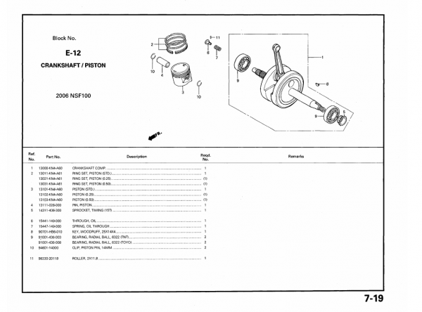 Honda SCHEIBENKEIL, 25X14X4, Honda-Teilenummer 90701HB6010