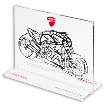 Ducati Diavel memorabilia plexiglass
