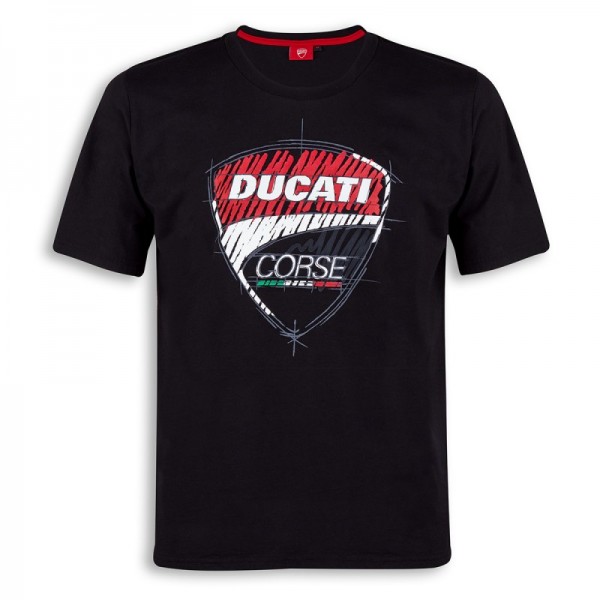 Ducati Corse T-Shirt Sketch schwarz