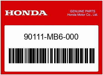 Honda SCHRAUBENSATZ VERKL., Honda-Teilenummer 90111MB6000