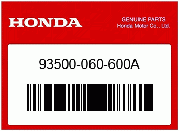 Honda KEGELKOPFSCHRAUBE, 6X60, Honda-Teilenummer 93500060600A