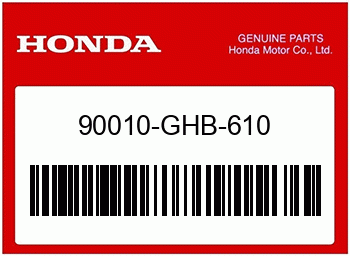 Honda FLANSCHENSCHRAUBE, 6X12, Honda-Teilenummer 90010GHB610