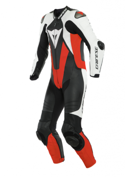 Dainese LAGUNA SECA 5 Lederkombi Einteiler Schwarz/weiß/fluo-Red