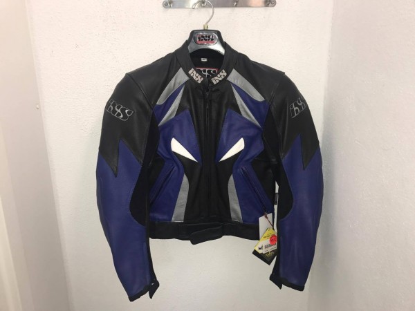 iXS IXS Damen Motorrad Lederjacke CORVAIR Leder Jacke sw/blau Gr. 42