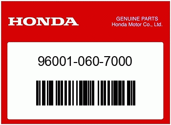 Honda FLANSCHENSCHRAUBE, 6X70 mm, 960010607000
