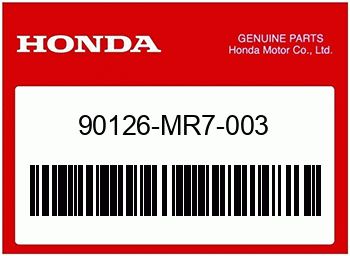 Honda INNENSECHSKANTSCHRAUBE, 1, Honda-Teilenummer 90126MR7003