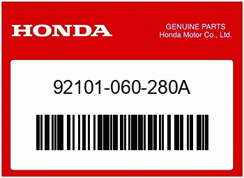 Honda SCHRAUBE, HEX., 6X28, Honda-Teilenummer 92101060280A