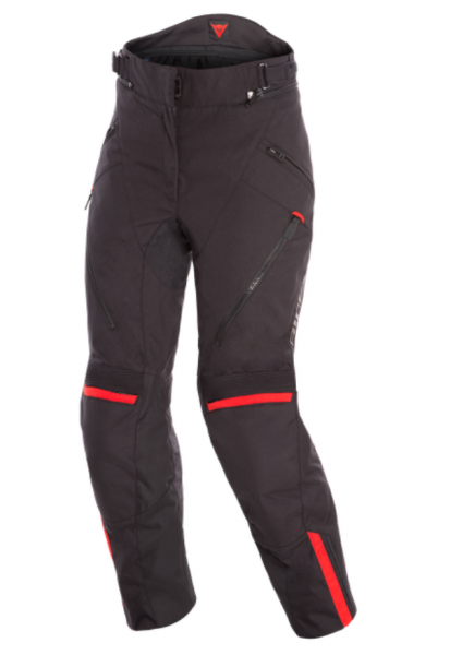Dainese TEMPEST 2 LADY D-DRY PANTS HOSE DAMEN Schwarz/Rot