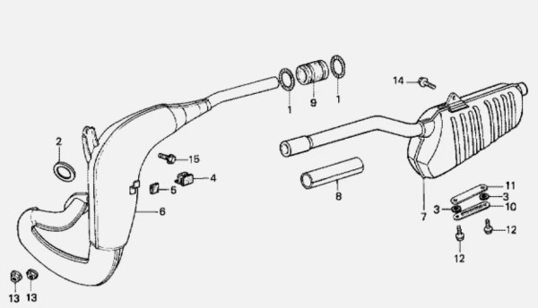 Honda, Dichtung Verbindungsgummi Auspufftopf Nr. 9
