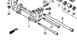 Honda Schraube Schwingendrehzapfen Achse 52101MCJ000
