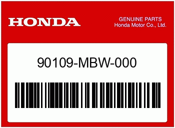 Honda SPEZIALSCHRAUBE, 5MM, Honda-Teilenummer 90109MBW000