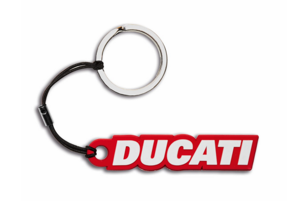 DUCATI Original LOGO Gummi Schlüsselanhänger