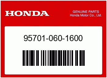 Honda FLANSCHENSCHRAUBE, 6X16, Honda-Teilenummer 957010601600