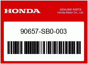 Honda CLIP, Honda-Teilenummer 90657SB0003
