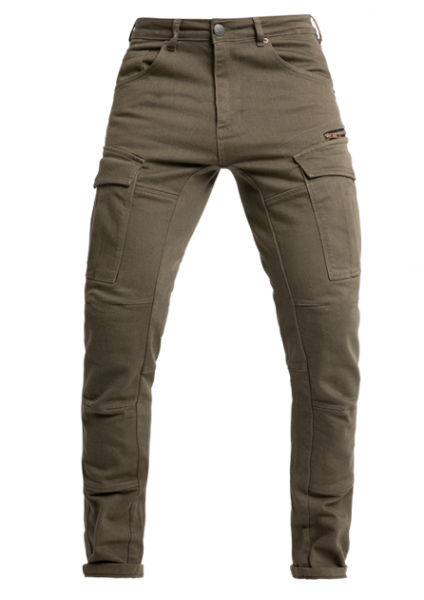 John Doe Motorrad Jeans Defender Mono Olive Herren