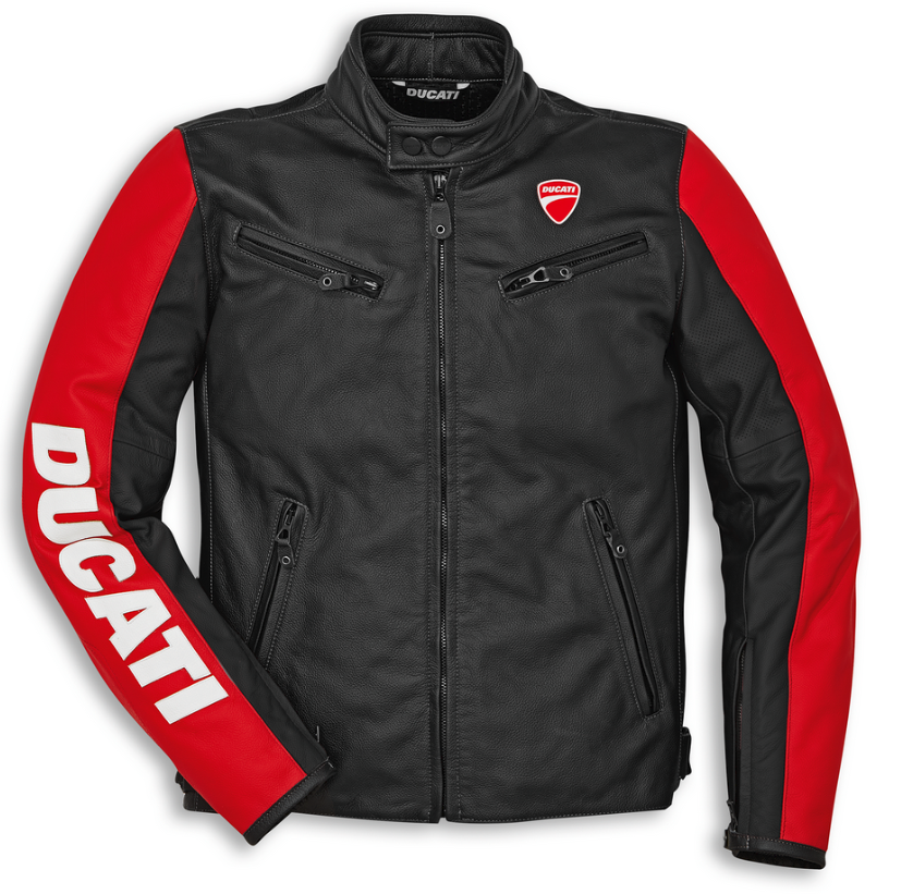 DUCATI Leder Bikerjacke Rennen Biker Lederjacke Männer